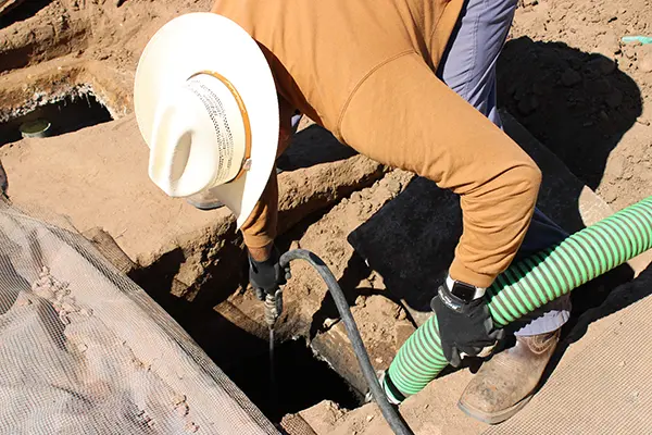 Progress Picture during Septic Tank Cleaning