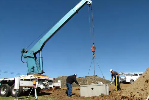 Residential Sewage Tank Installation